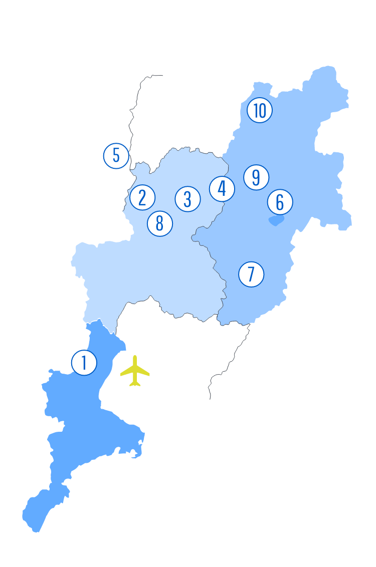 Map of Centrair, the hub of Central Japan
