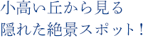 小高い丘から見る隠れた絶景スポット！