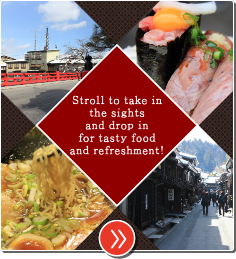 Stroll to take in the sights and drop in for tasty food and refreshment!