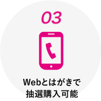 Webとはがきで抽選購入可能