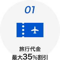 旅行代金最大35%割引
