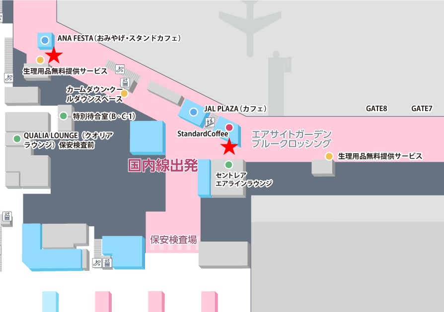 第1ターミナル 掲載箇所地図