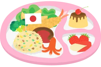 お子様ランチのイラスト