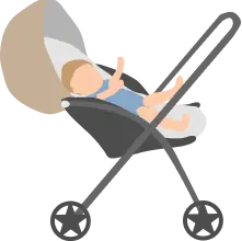 ベビーカーのイラスト