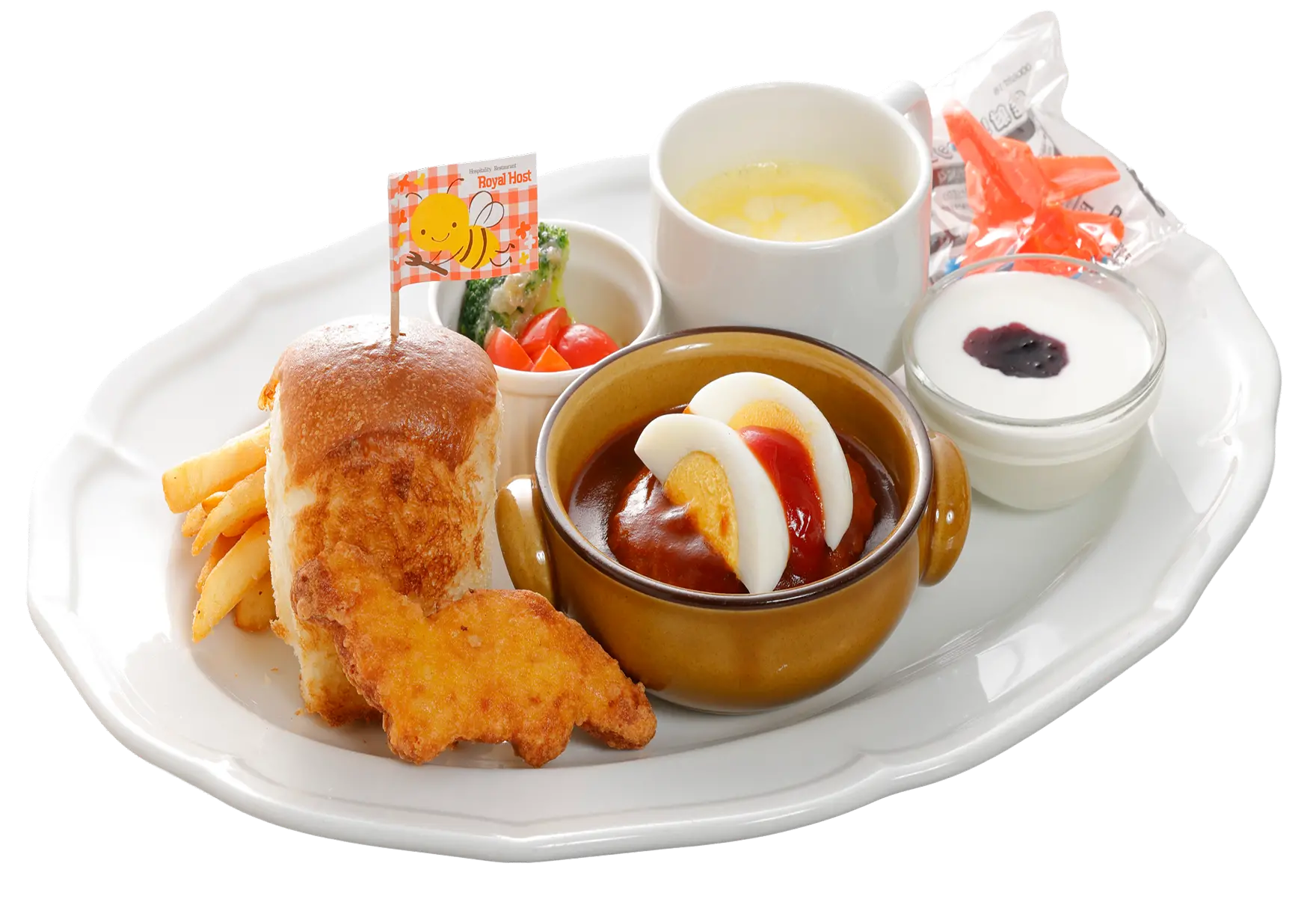 おこさま煮込みハンバーグプレートの画像
